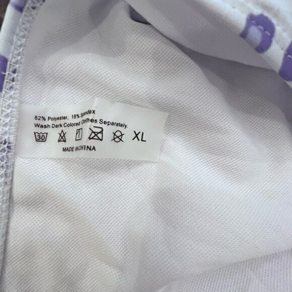 Bikini Swim Bottoms Size XL White Purple Leopard‎ Print NWOT Beach Pool Vacation - Picture 7 of 7